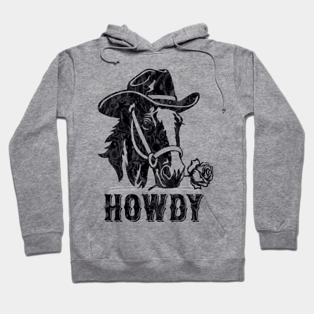 Howdy Horse with a Rose Hoodie by Luxinda